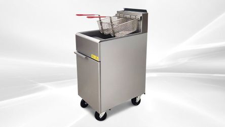 40 lbs NSF Restaurant Natural Gas Deep Fryer HFRF-90B-NG