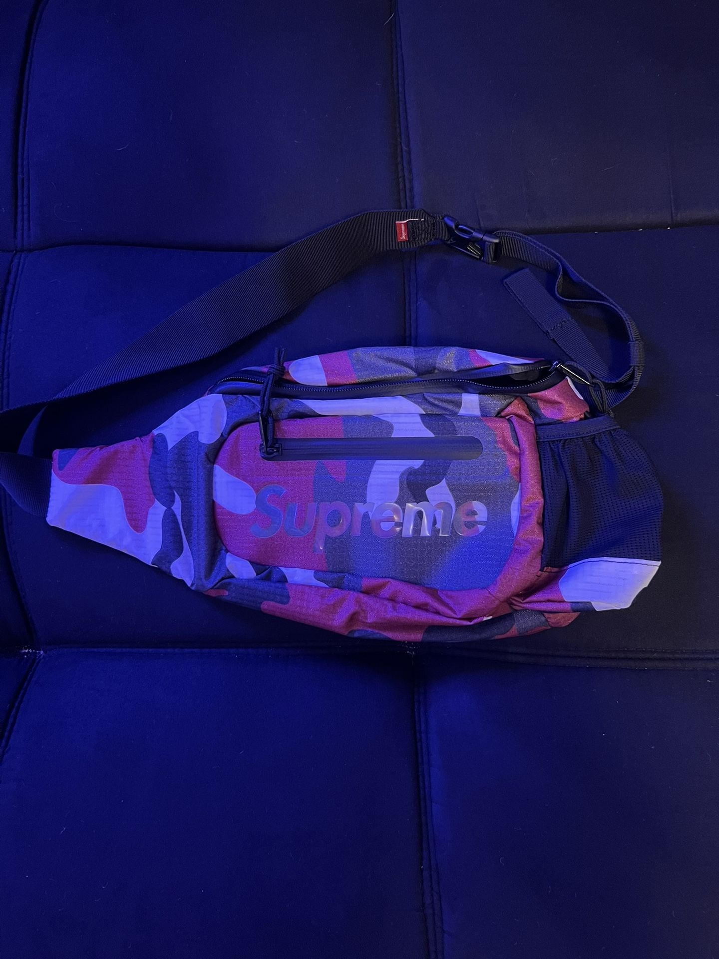 Red Camo Supreme sling bag ss21