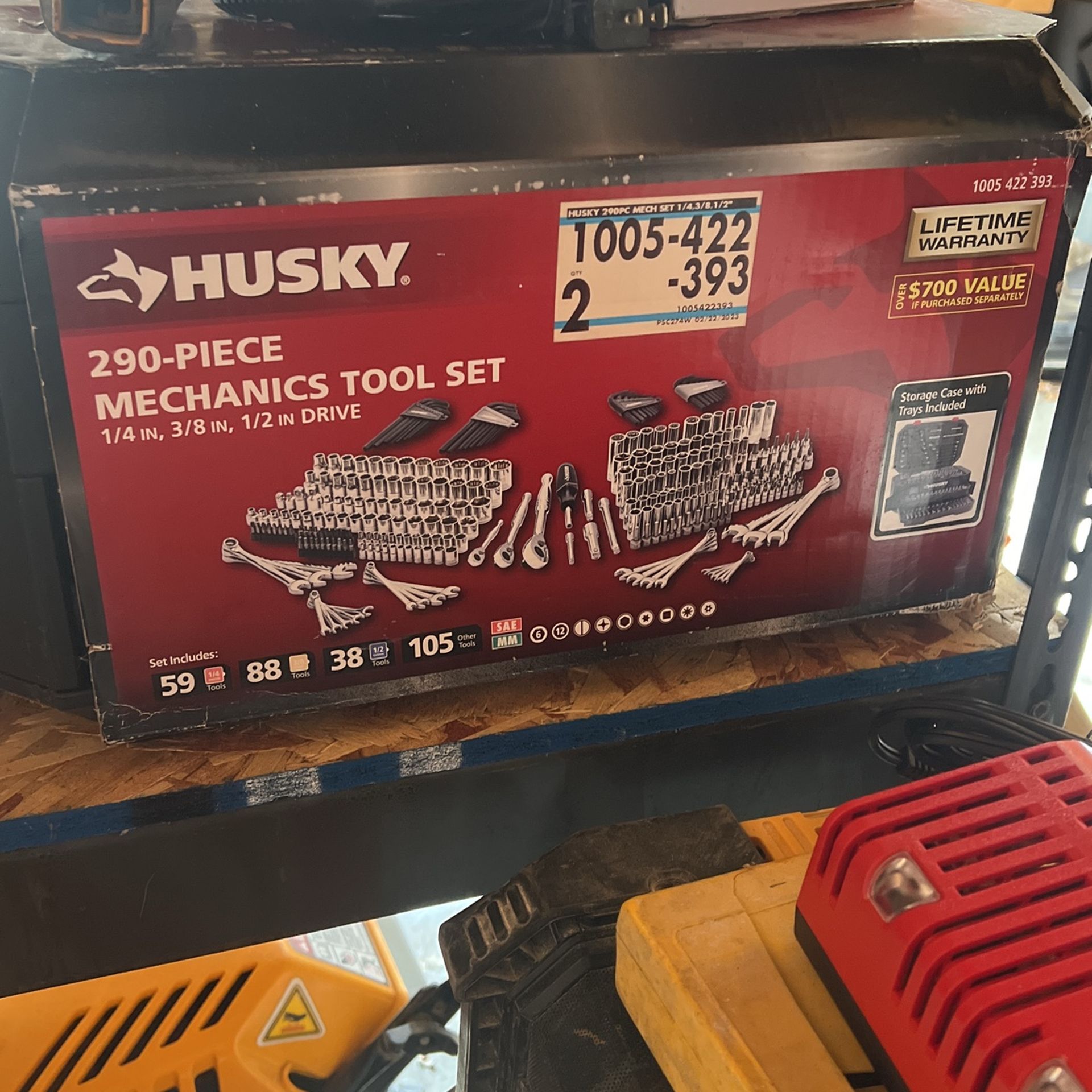 Husky Mechanic Tool Set 290 Piece