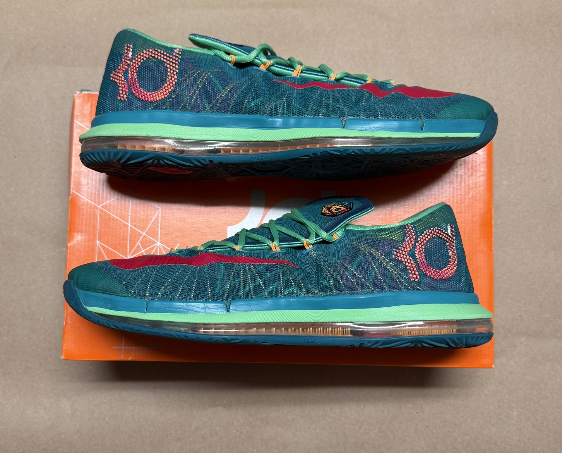 Nike KD 6 Kevin Durant Elite Premium Hero Pack men’s basketball shoes size 14!