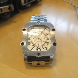 Croton men's "industrial" stainless steel multi function watch