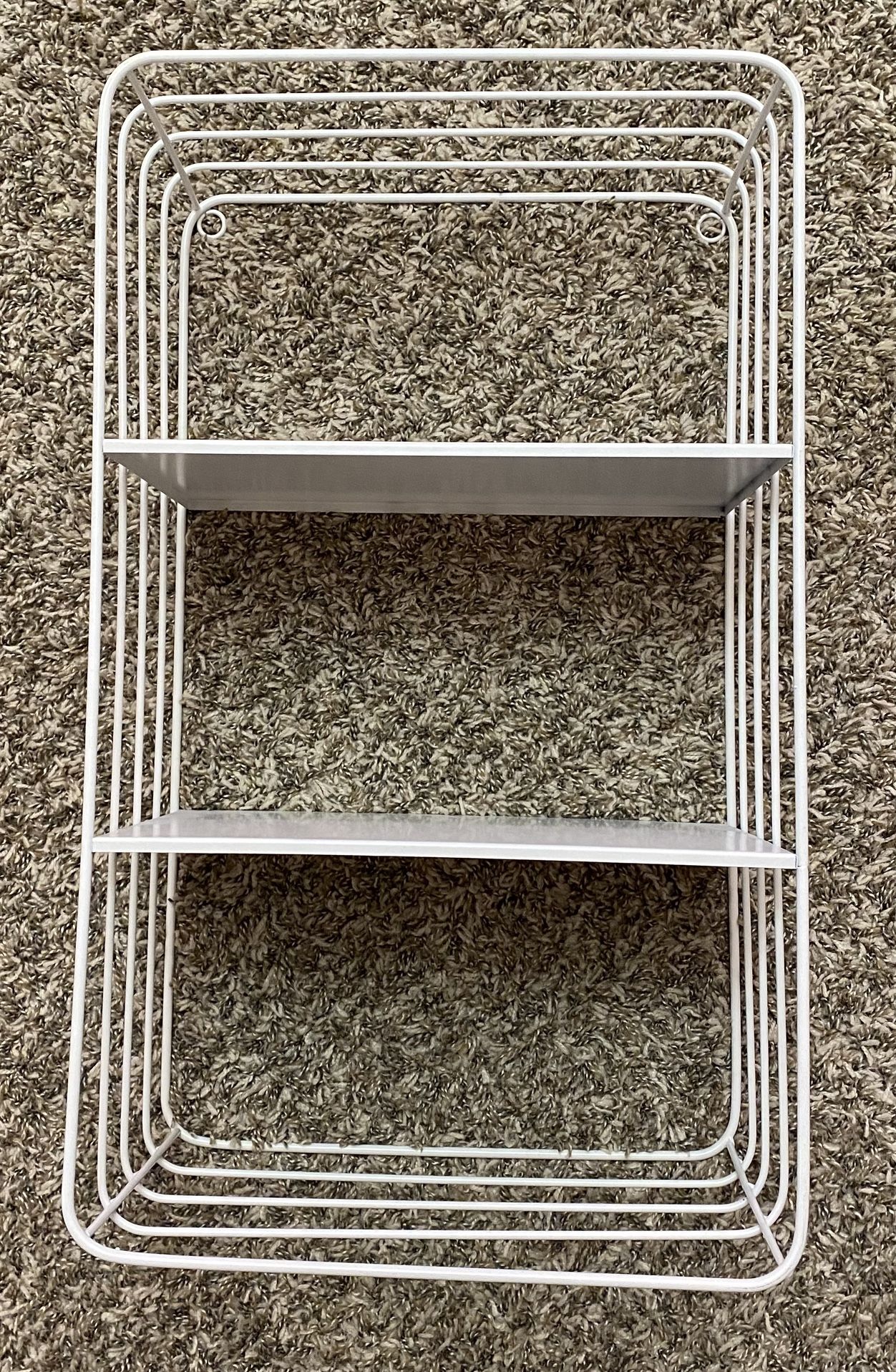 White Metal Decorative Storage Shelf