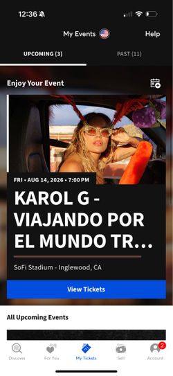 Karol G Viajando Por El Mundo Tour Ticket