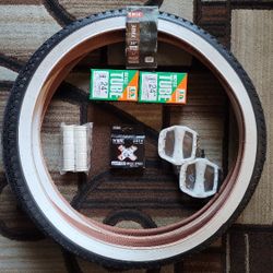 NEW Bicycle Bmx Parts Bundle 24" White