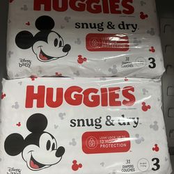 Huggies Snuggle and dry Size 3
