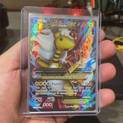Mega M Ampharos EX 88/98 Ancient Origins Full Art Holo Pokemon Card HP /  DMG for Sale in Hurst, TX - OfferUp