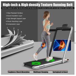 SuperFit 2.25HP 2 in 1 Folding Treadmill W/ Speaker Remote Control APP