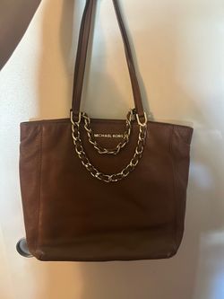 Michael Kors Brown Leather Tote Bag