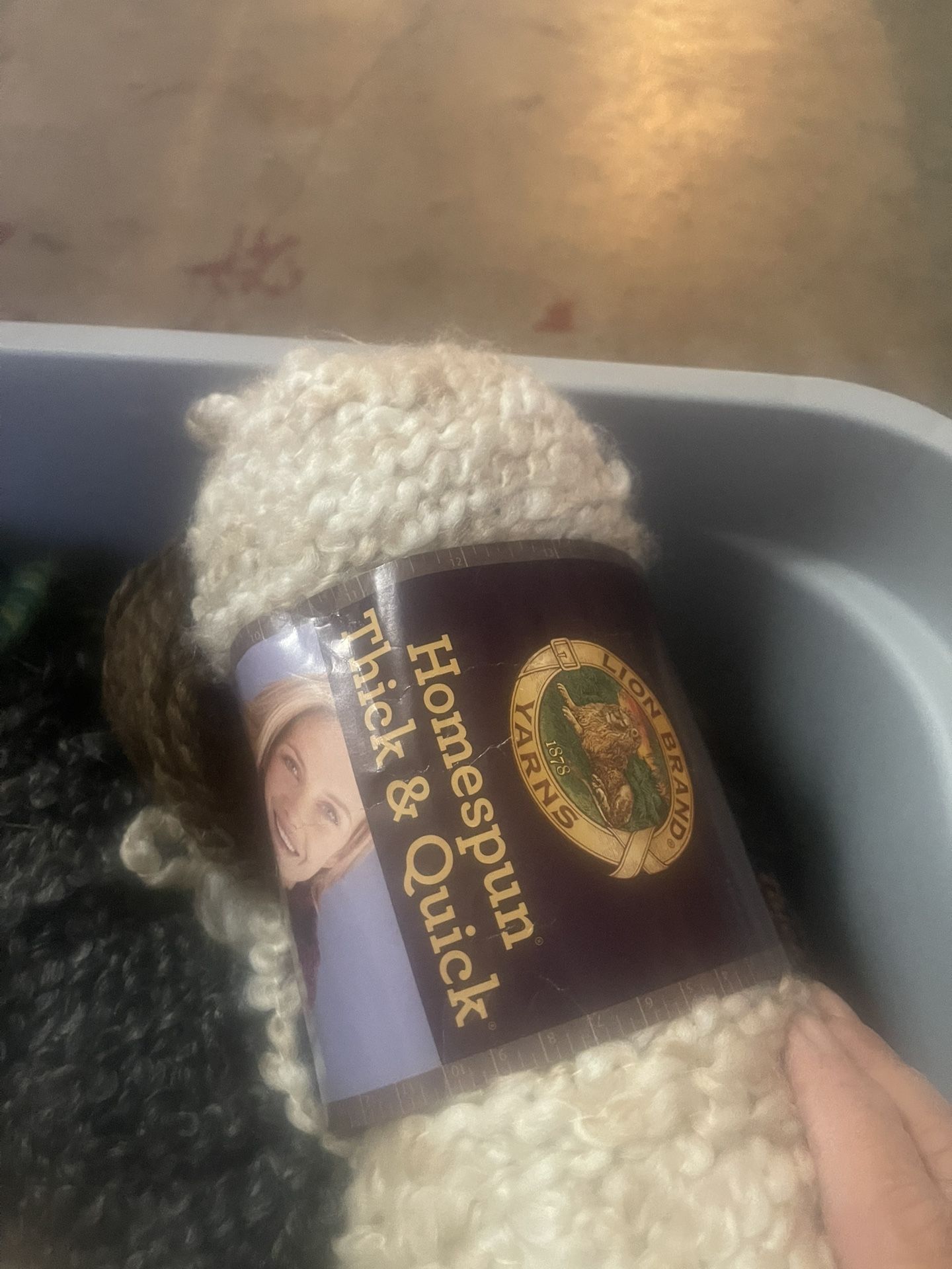 Tote Of Really Nice Yarn  Home Spun Thick N Quick Yarn