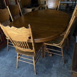 Solid Wood Table And Chairs 