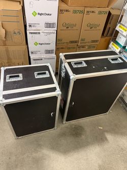 Hard Road Cases with Aluminum Edging – Set of 2