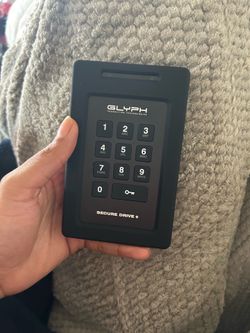 Glyph Secure Drive + KP 8TB Portable External SSD Keypad Hardware Encryption USB