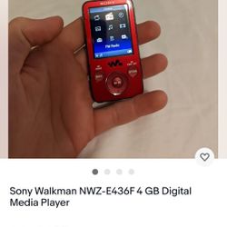 sony red mp3  digital player