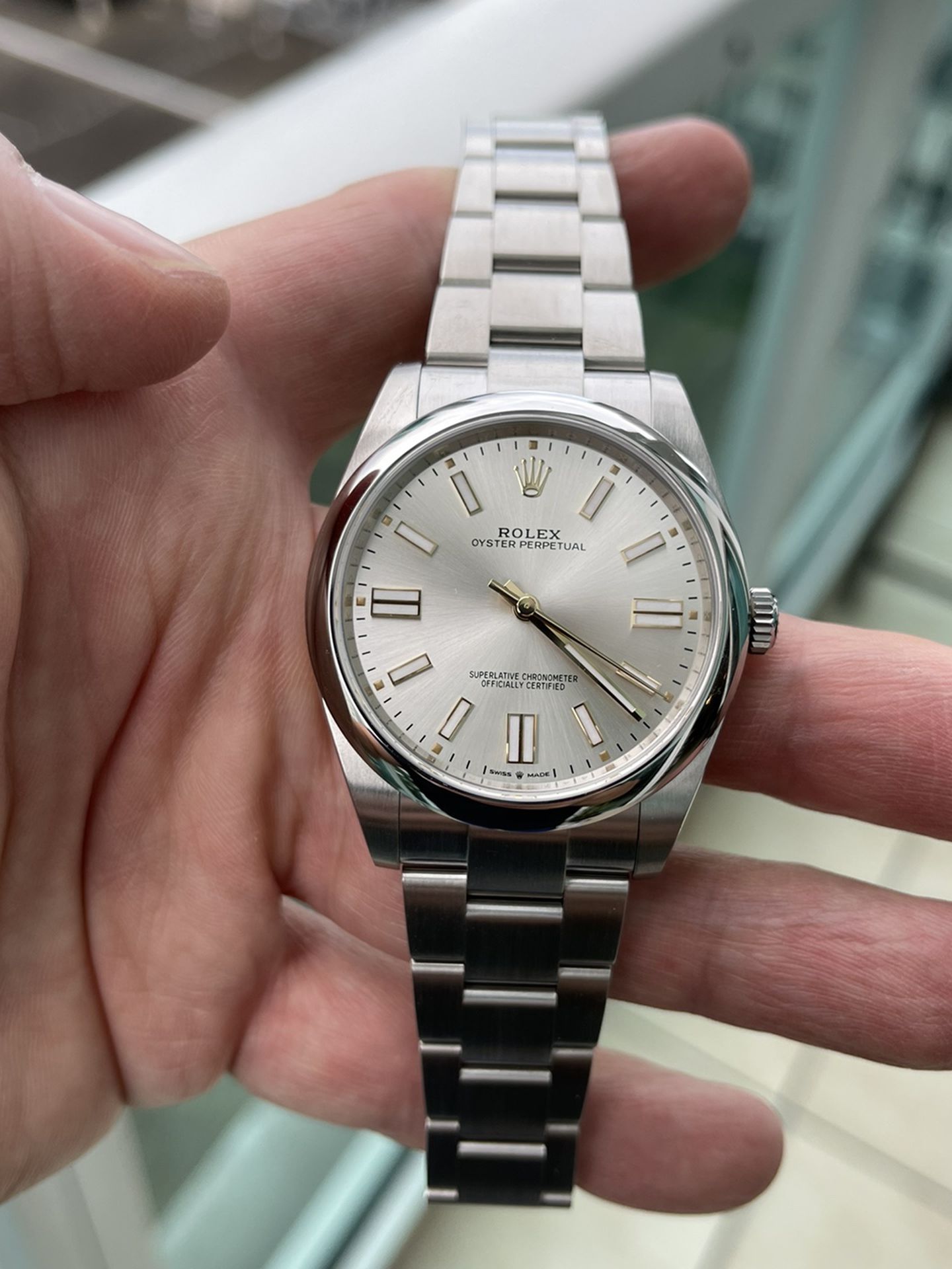 Oyster Perpetual 41mm with Silver Dial Ref. 124300