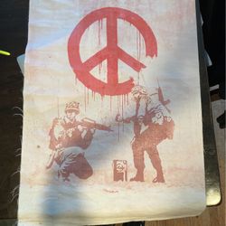 Banksy Peace Solider Poster 