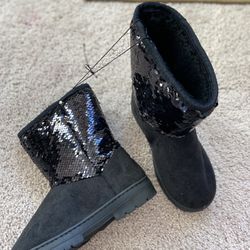 Bebe girls sequin boots. Big girl 1