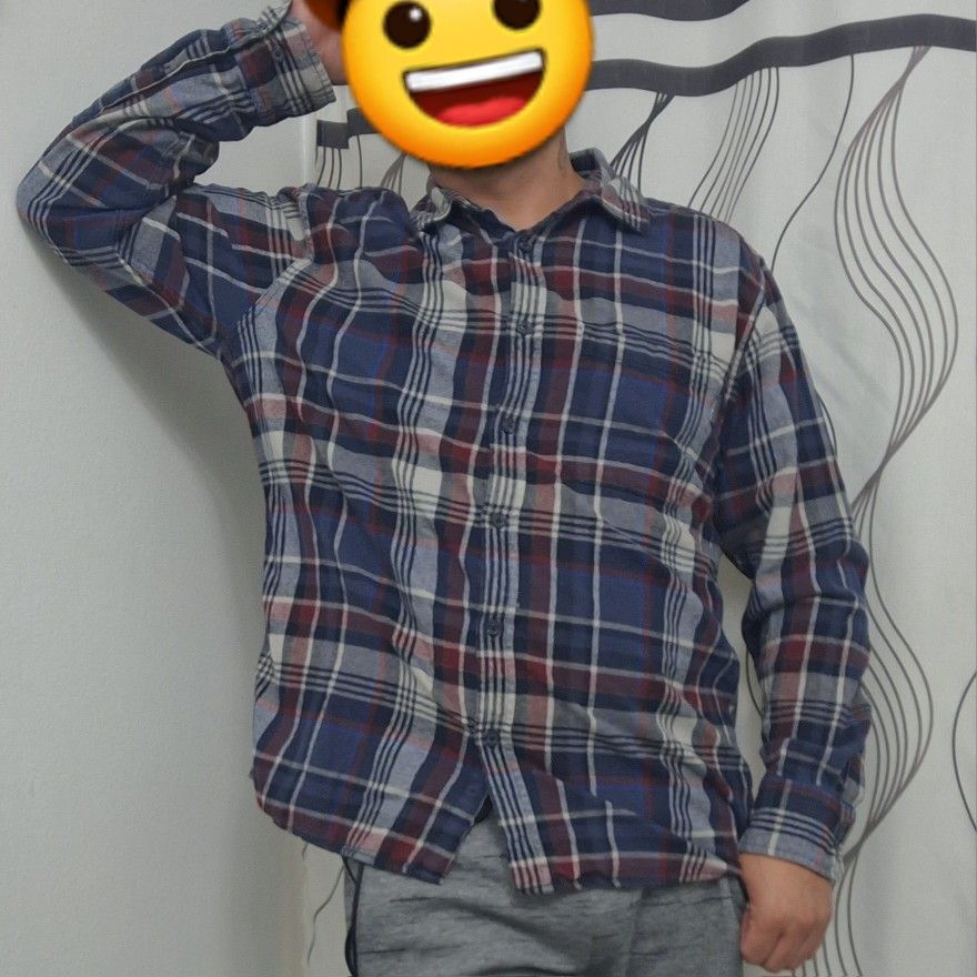 Eddie Bauer plaid button down shirt