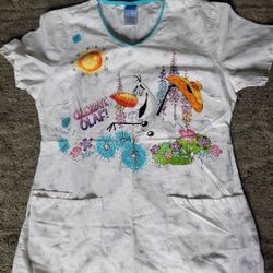 Disney Olaf Scrub Top