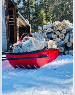 Snowmobile Sled Sleigh Pull Behind Firewood 