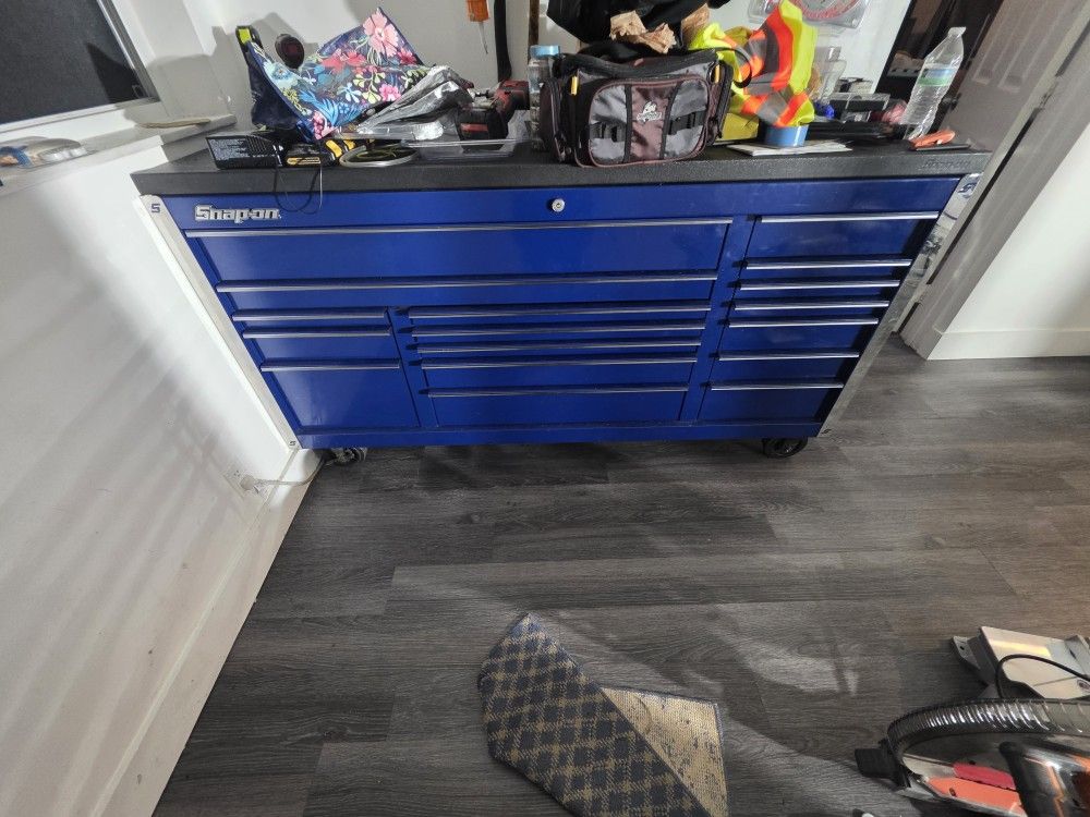 3 bay snap-on tool box with all the tool and power tools you need to get the job done.