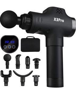 Massage Gun Deep Tissue, Muscle Massager for Pain Relief, Percussion Super Quiet Portable Handheld Sport Massager for Body Relaxation, Black