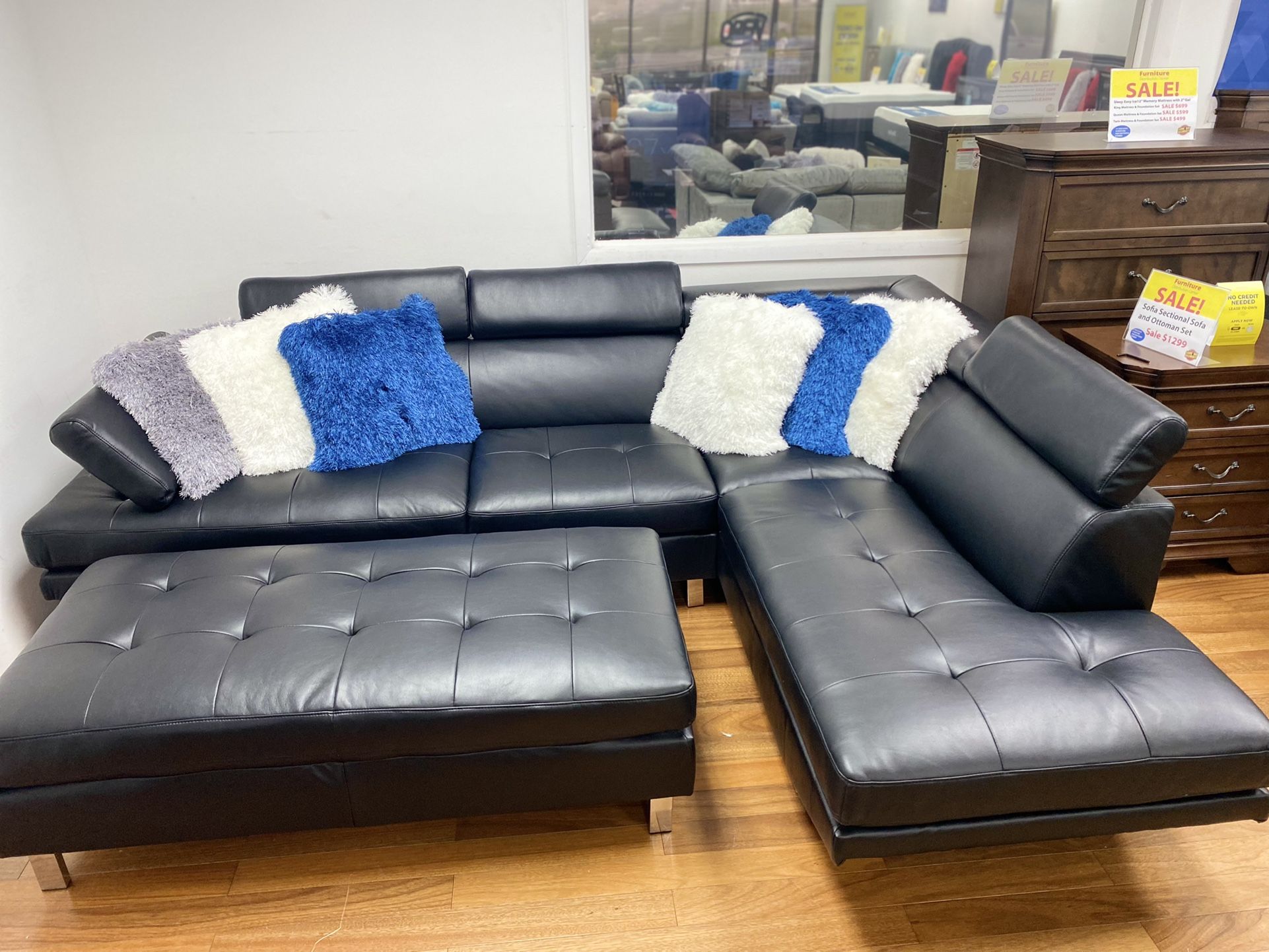 COMFY NEW IBIZA SECTIONAL SOFA AND OTTOMAN SET ON SALE ONLY $699! LIMITED TIME PRICE! SAME DAY DELIVERY π