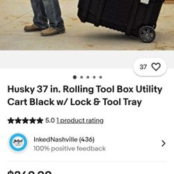 Husky Rolling 37inch Toolbox Used