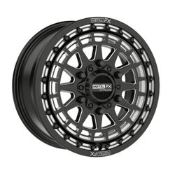 Metal FX Outlaw 6R Beadlock 15x7 6x139.7 +61mm Satin Black/Contrast Cut Wheels