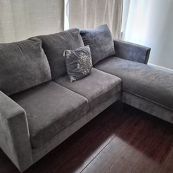 Modern Gray Sectional Sofa w/ Chaise – Great Condition, Must go by Sun - $100 obo