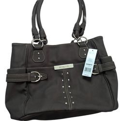 Rosetti Cocoa Faux Leather Studded Tote - NWT