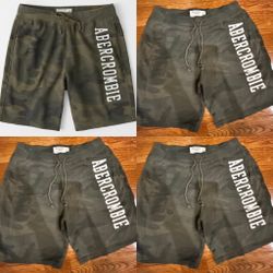 Abercrombie & Fitch VINTAGE Camo lounge Shorts with iconic logo size S