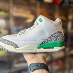Size 7.5 Women / 6 Men - Jordan 3 Retro ‘Lucky Green’