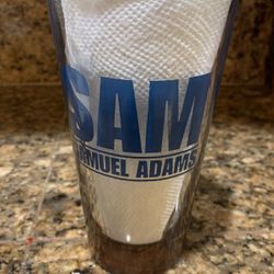 Sam Adams Football Beer Glasses Lot Of 12
