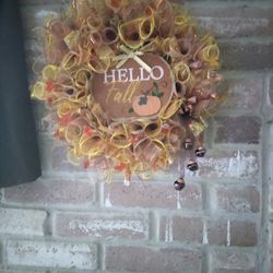 Fall Wreath with Lights