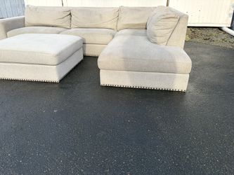 Thomasville Sectional Couch And Ottoman! 