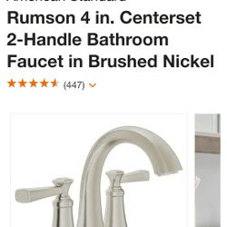 American Standard

Rumson 4 in. Centerset Double Handle Bathroom Faucet in Brushed Nickel (2-pack)

