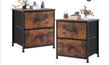 2 Piece fabric dresser nightstand.