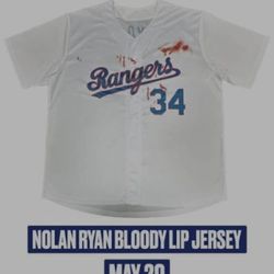 NOLAN RYAN BLOODY JERSEY 