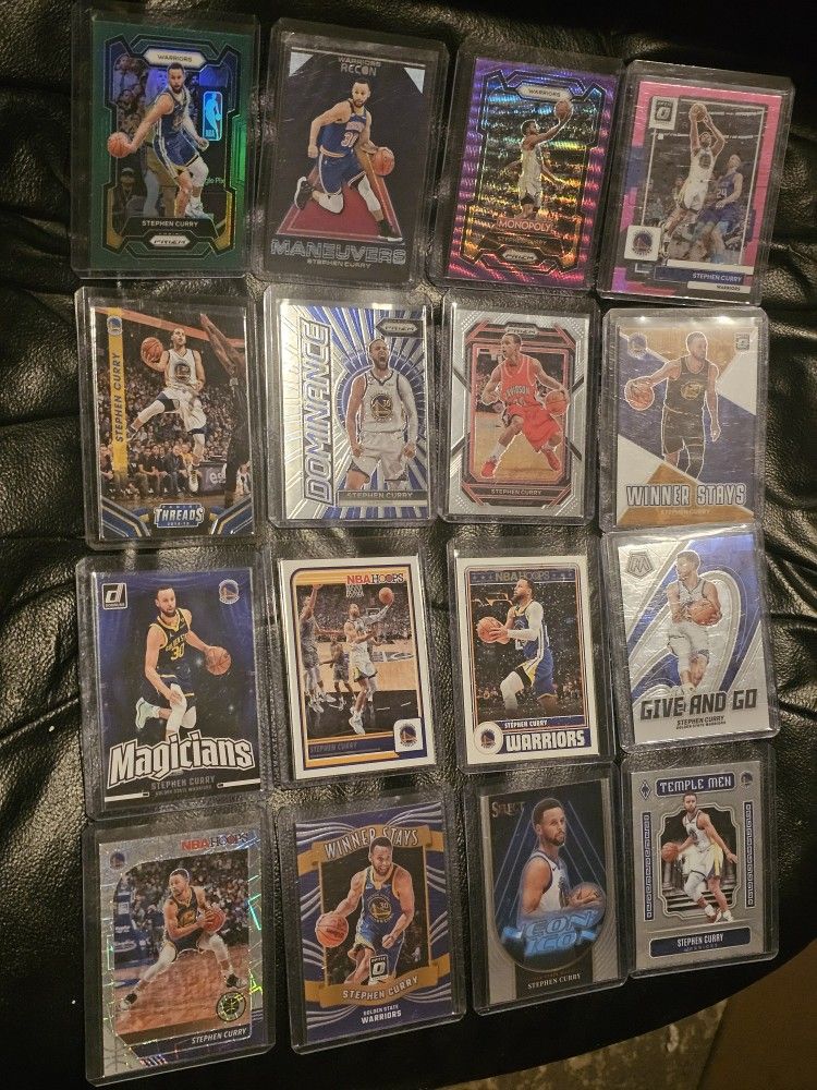 Stephen Curry Inserts! Prizms! Parallels Cards! 16 Card Lot! Golden State Warriors! π₯π