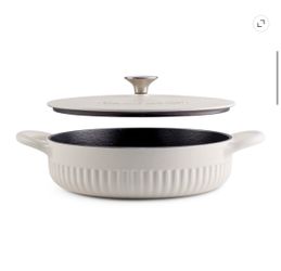 Tramontian Mesa 3 Qt Enameled Cast Iron Braiser White