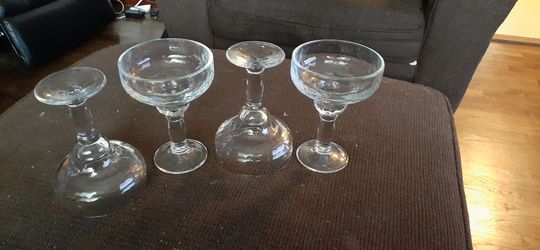 Heavy glass margarita glasses