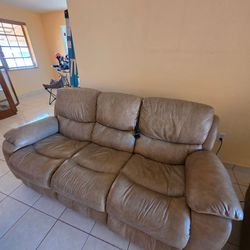 Leather sofa & Chair