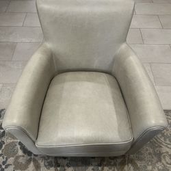 Pottery Barn Irving Roll Arm Leather Chair