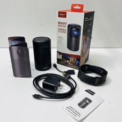 Nebula Capsule Black Pocket Projector Built-In Speaker