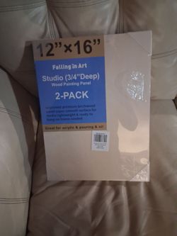 Falling in Art 12x16 Wood Painting Panel 2-Pack