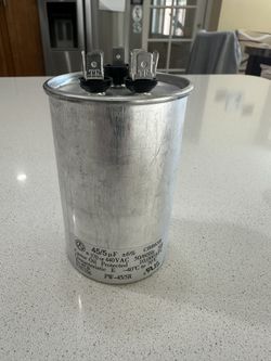 CBB55B Dual Run Capacitor for Home AC Units 45/5uf +/-6%.