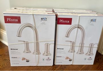 Pfister Briscoe 8 in. Widespread Double Handle Bathroom Faucet in Spot Defense Brushed Nickel