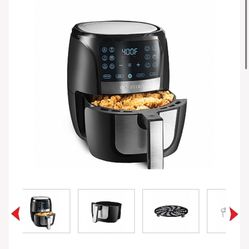 Gourmia GAF698 Digital Air Fryer - No Oil Healthy Frying - 12 One-Touch Cooking Functions