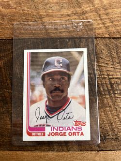 1982 Jorge Orta Autograph Card Topps