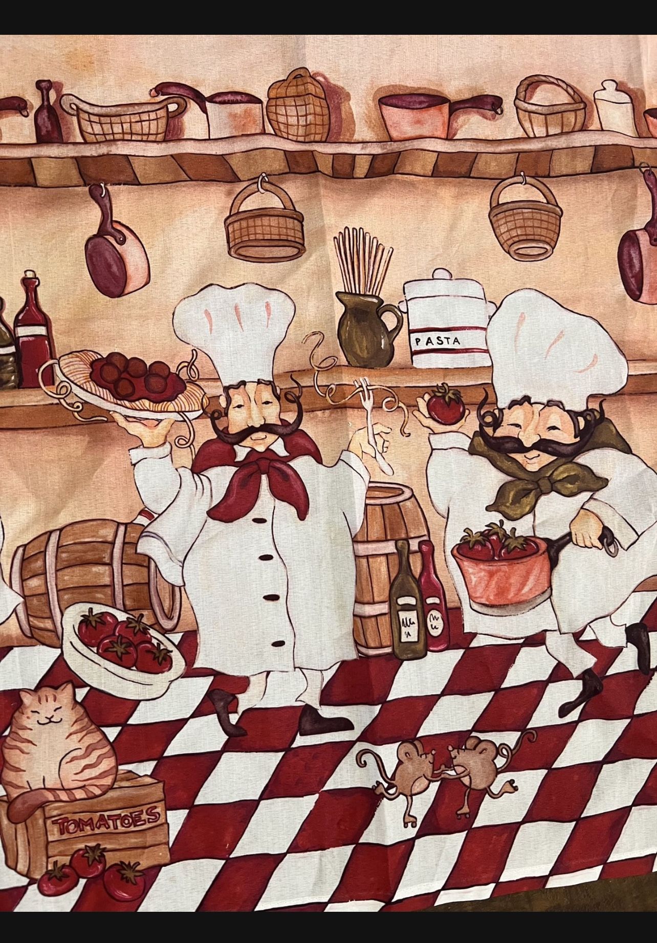 New Kitchen Chef Curtains 2 Panels